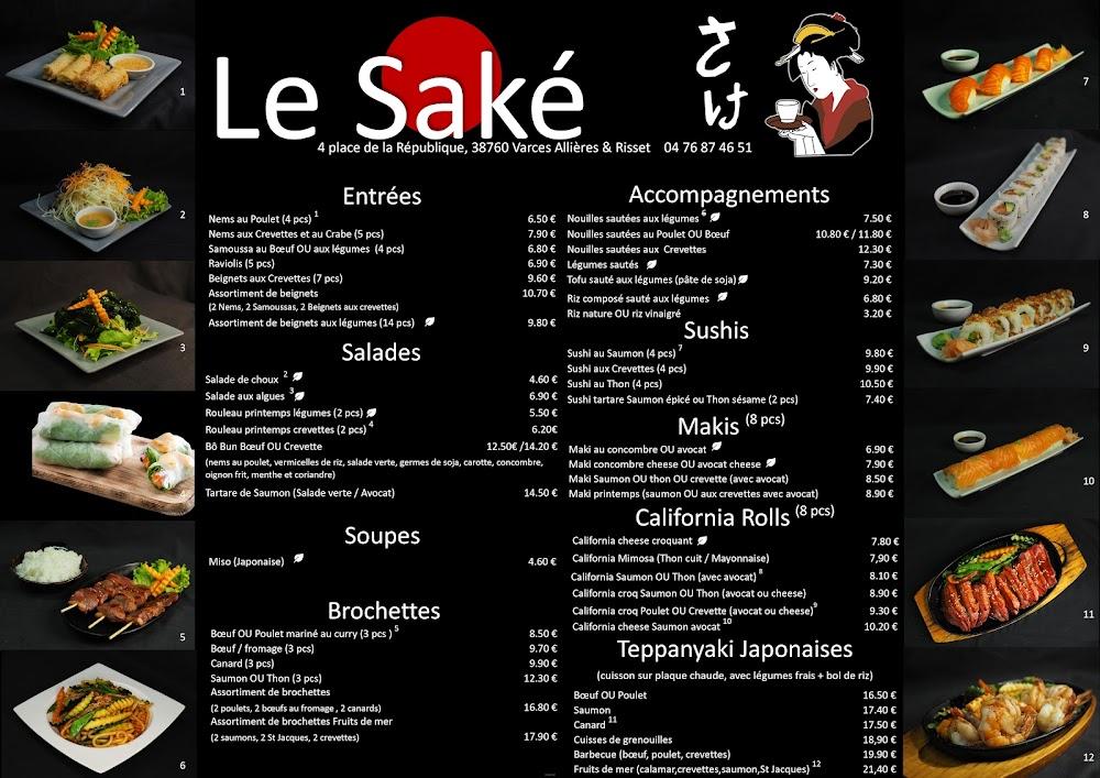 Le Saké - Menu Image 1